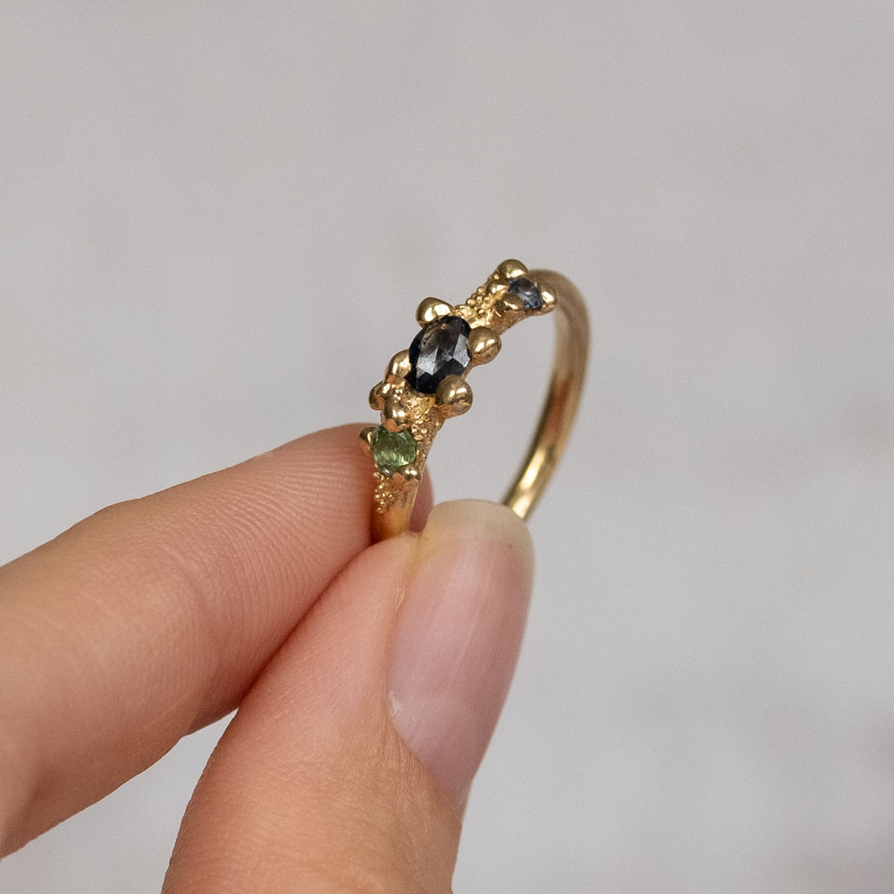 Twinkle Ring Blue 14kt Gold