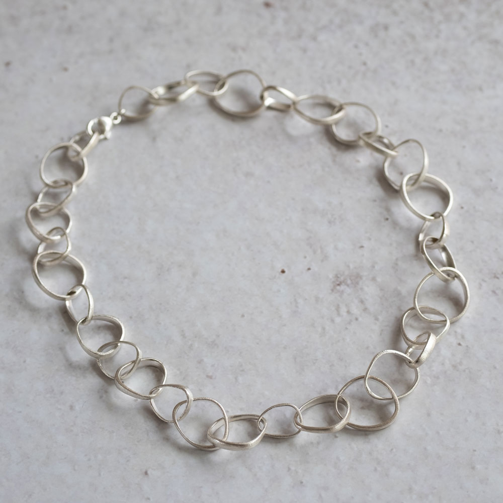 Triangle Chain Necklace Silver