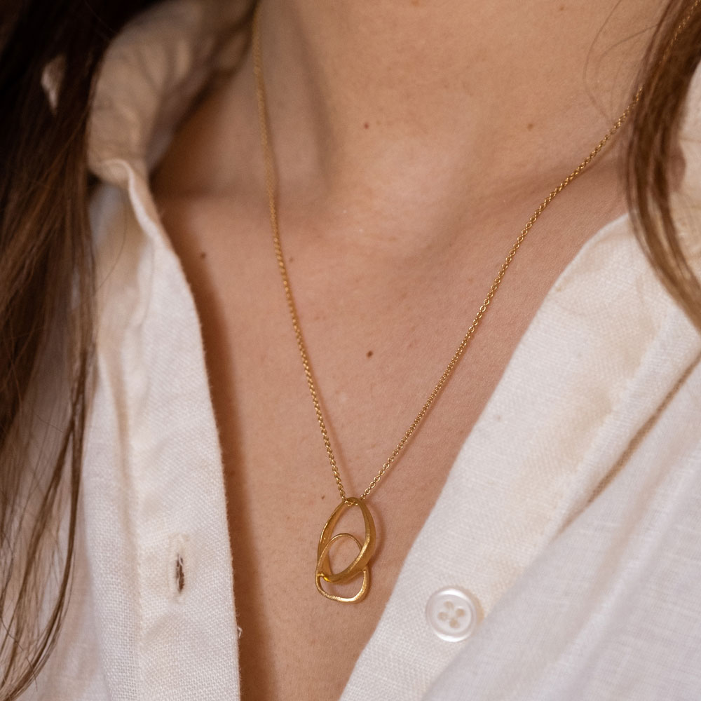 Triangle Loop Necklace Gold Plated