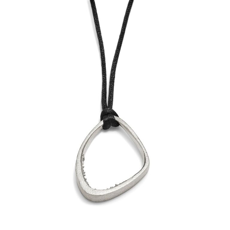 Triangle Cave Necklace Silver