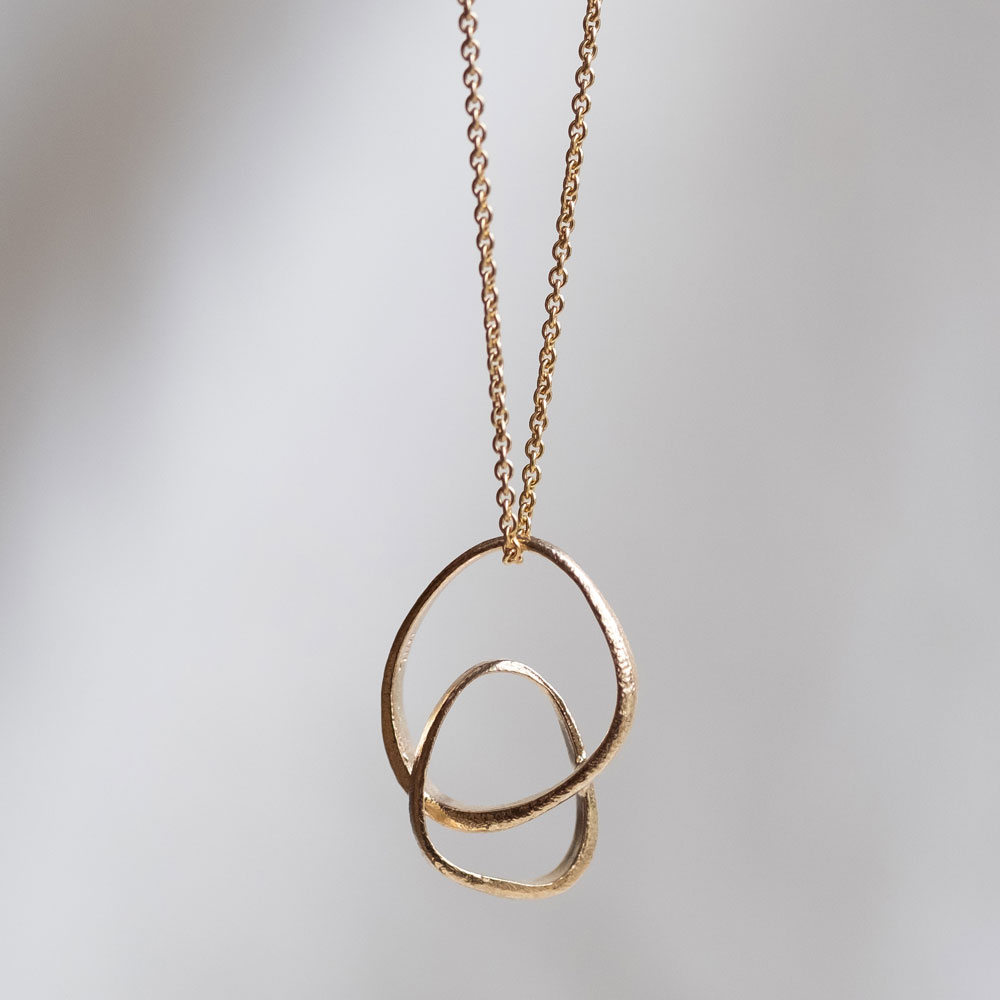Triangle Loop Necklace 14kt Gold