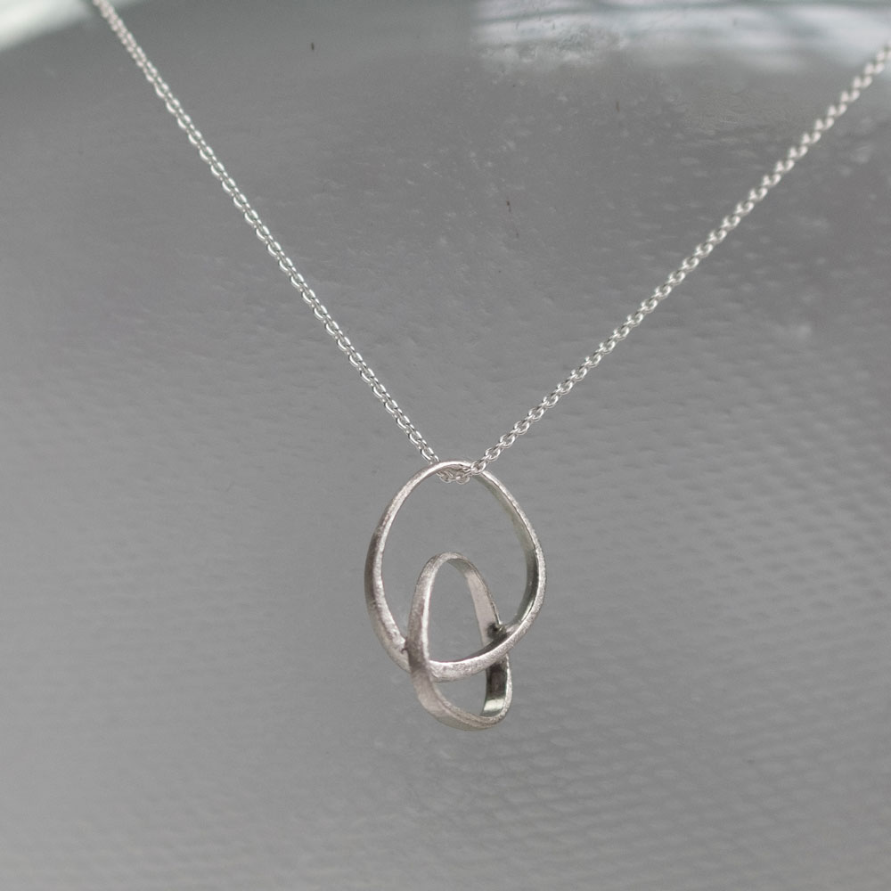 Triangle Loop Necklace Silver