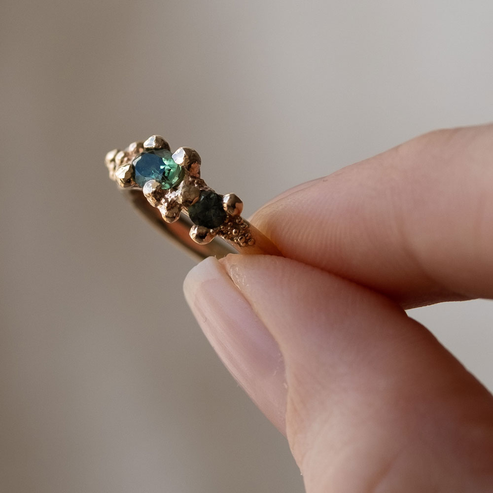 Twinkle Ring Green 14kt Gold