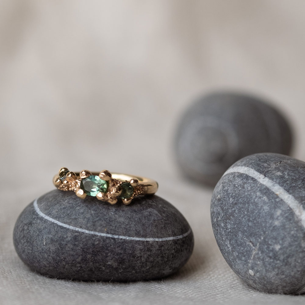 Twinkle Ring Green 14kt Gold