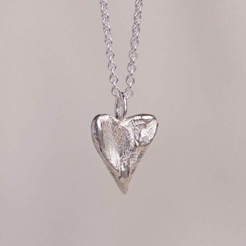 Heart Big Necklace Silver