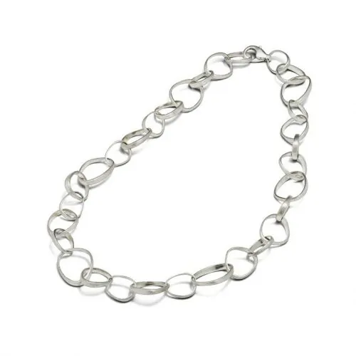 Triangle Chain Necklace Silver